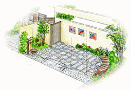 【デザイン例4 詳細】　芦屋・神戸市・兵庫で外構工事・エクステリア・デザイン・ガーデニング・造園・企画・設計は「芦屋ガーデン工房」へ。